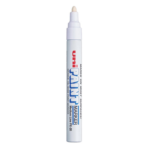 Picture of Permanent Marker, Medium Bullet Tip, White