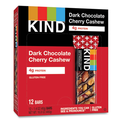 Picture of Plus Nutrition Boost Bar, Dk ChocolateCherryCashew/Antioxidants, 1.4 oz, 12/Box