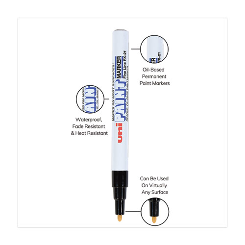 Picture of Permanent Marker, Fine Bullet Tip, Black