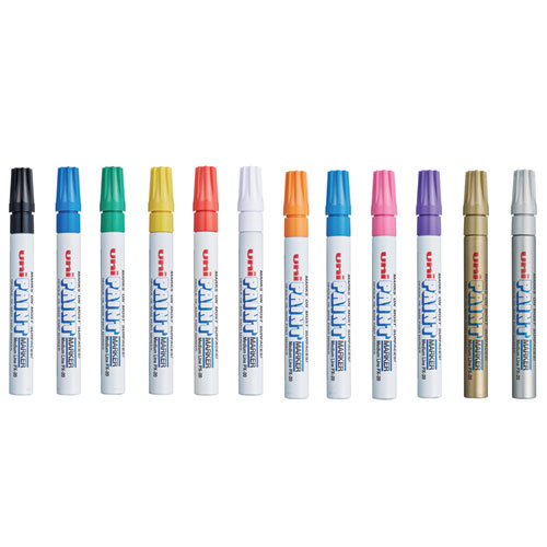 Picture of Permanent Marker, Medium Bullet Tip, Assorted Colors, 12/Set