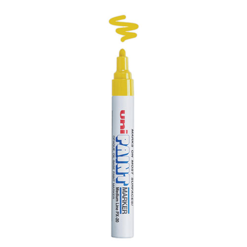 Picture of Permanent Marker, Medium Bullet Tip, Yellow