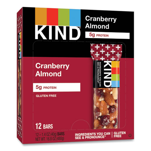 Picture of Plus Nutrition Boost Bar, Cranberry Almond and Antioxidants, 1.4 oz, 12/Box