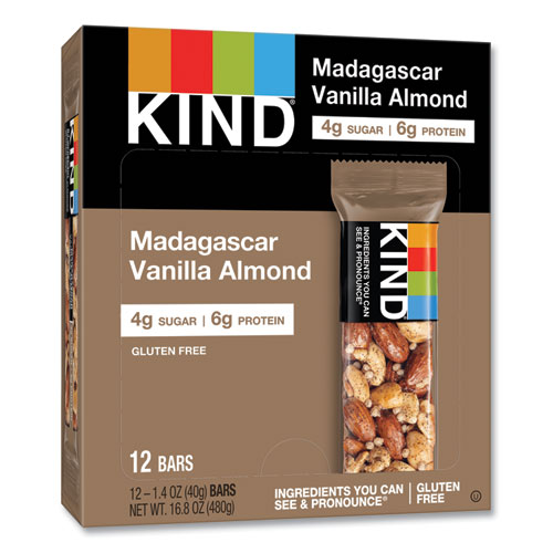 Picture of Nuts and Spices Bar, Madagascar Vanilla Almond, 1.4 oz, 12/Box