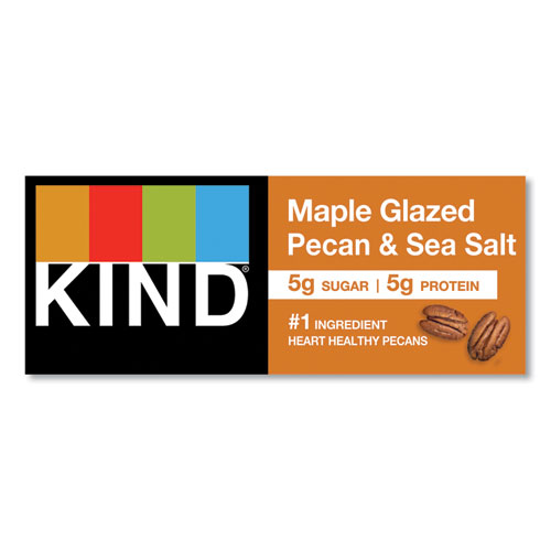 Picture of Nuts and Spices Bar, Maple Glazed Pecan and Sea Salt, 1.4 oz Bar, 12/Box