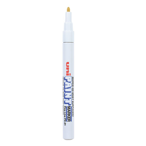 Picture of Permanent Marker, Fine Bullet Tip, White