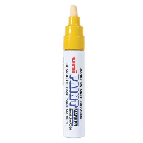 Picture of Permanent Marker, Broad Chisel Tip, Yellow