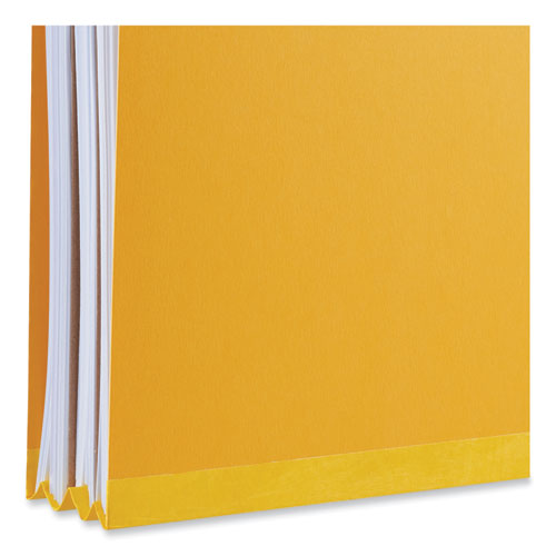 Picture of Bright Colored Pressboard Classification Folders, 2" Expansion, 1 Divider, 4 Fasteners, Letter Size, Yellow Exterior, 10/Box