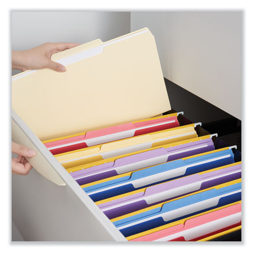 Picture of Top Tab File Folders, 1/3-Cut Tabs: Center Position, Letter Size, 0.75" Expansion, Manila, 100/Box