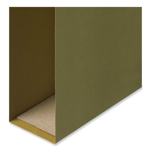 Picture of Box Bottom Hanging File Folders, 2" Capacity, Legal Size, 1/5-Cut Tabs, Standard Green, 25/Box