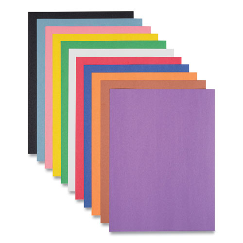 Picture of SunWorks Construction Paper Smart-Stack, 50 lb Text Weight, 9 x 12, Assorted, 300/Pack