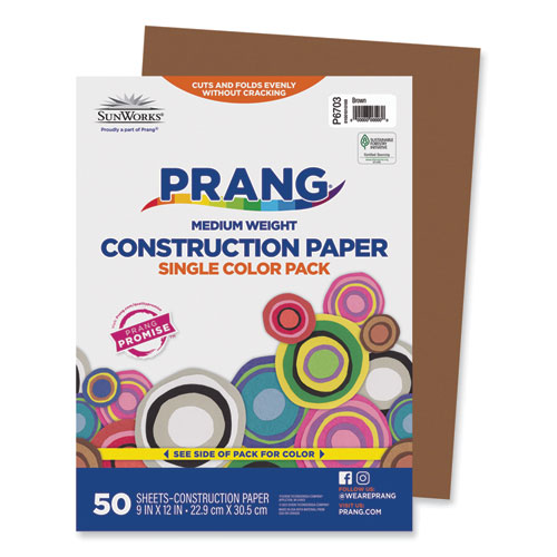 SunWorks+Construction+Paper%2C+58+lb+Text+Weight%2C+9+x+12%2C+Brown%2C+50%2FPack