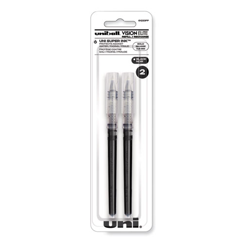 Picture of Refill for Vision Elite Roller Ball Pens, Bold Conical Tip, Black Ink, 2/Pack
