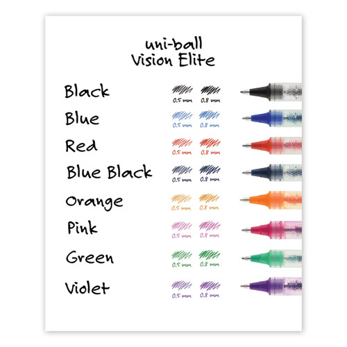 Picture of Refill for Vision Elite Roller Ball Pens, Bold Conical Tip, Black Ink, 2/Pack