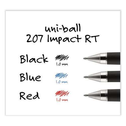 Picture of 207 Impact RT Gel Retractable Pen Refills, Bold 1 mm Conical Tip, Black Ink, 2/Pack