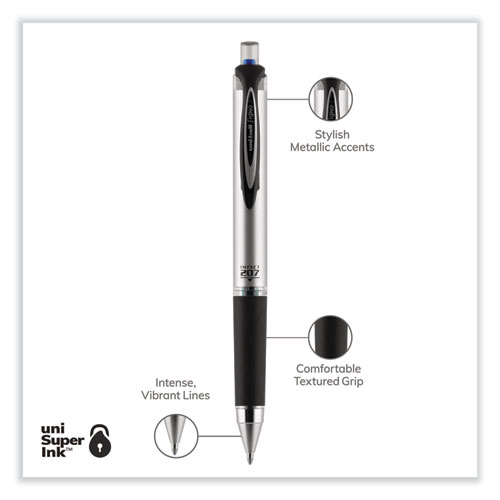 Picture of 207 Impact RT Gel Retractable Pen Refills, Bold 1 mm Conical Tip, Blue Ink, 2/Pack