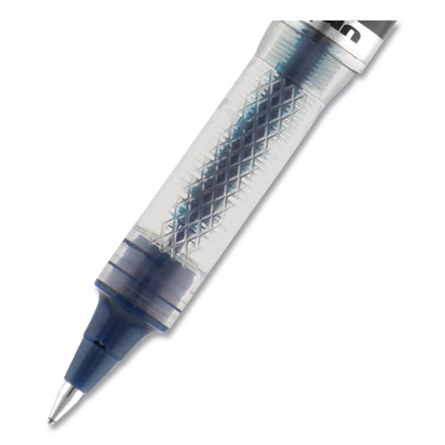 Picture of VISION ELITE BLX Series Hybrid Gel Pen, Stick, Extra-Fine 0.5 mm, Blue-Infused Black Ink, Gray/Blue/Clear Barrel