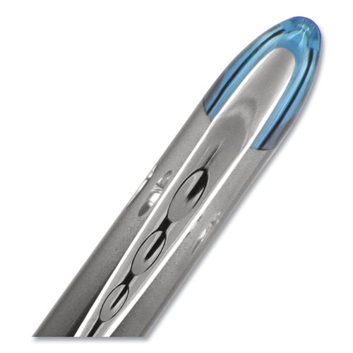 Picture of VISION ELITE BLX Series Hybrid Gel Pen, Stick, Extra-Fine 0.5 mm, Blue-Infused Black Ink, Gray/Blue/Clear Barrel