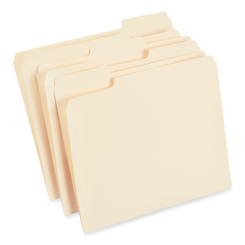 Picture of Top Tab File Folders, 1/3-Cut Tabs: Assorted, Letter Size, 0.75" Expansion, Manila, 250/Box