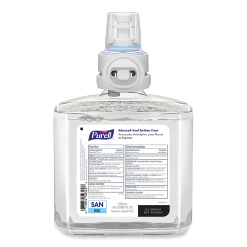 Picture of Advanced Hand Sanitizer Foam, For ES8 Dispensers, 1,200 mL, Clean Scent, 2/Carton