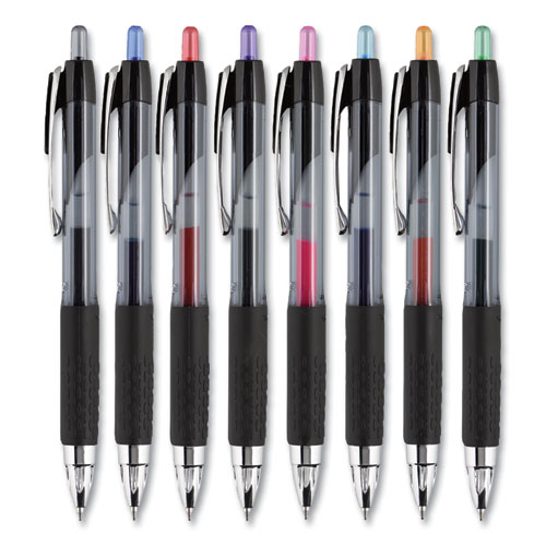 Picture of Signo 207 Gel Pen, Retractable, Medium 0.7 mm, Assorted Ink and Barrel Colors, 8/Pack