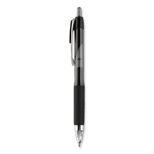 Picture of Signo 207 Gel Pen, Retractable, Bold 1 mm, Black Ink, Smoke/Black Barrel, Dozen