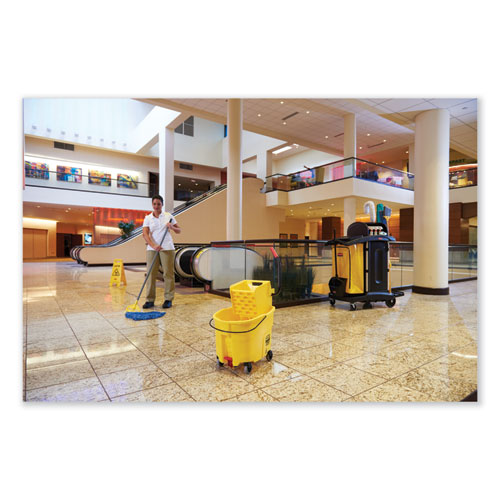 Picture of Vinyl Cleaning Cart Bag for Rubbermaid Commercial 9T76, 9T77 and 9T78, 34 gal, 17.5" x 10.5" x 33", Yellow