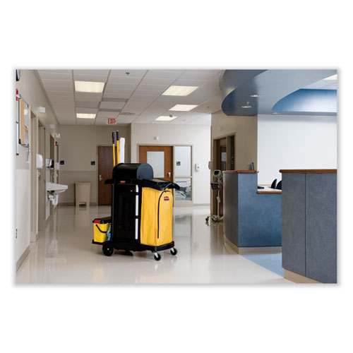 Picture of Vinyl Cleaning Cart Bag for Rubbermaid Commercial 9T76, 9T77 and 9T78, 34 gal, 17.5" x 10.5" x 33", Yellow