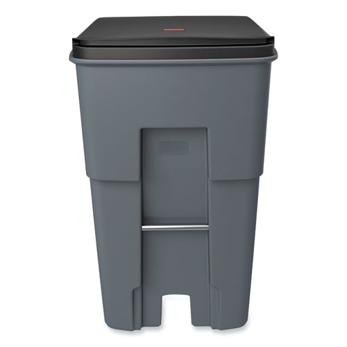 Picture of Brute Roll-Out Heavy-Duty Container, 95 gal, Polyethylene, Gray