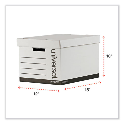 Picture of Medium-Duty Lift-Off Lid Boxes, Letter/Legal Files, 12" x 15" x 10", White, 12/Carton