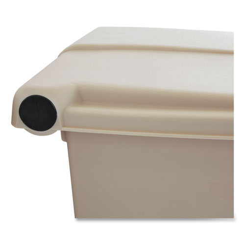 Picture of Indoor Utility Step-On Waste Container, 12 gal, Plastic, Beige