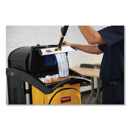 Picture of Vinyl Cleaning Cart Bag for Rubbermaid Commercial 9T76, 9T77 and 9T78, 34 gal, 17.5" x 10.5" x 33", Yellow