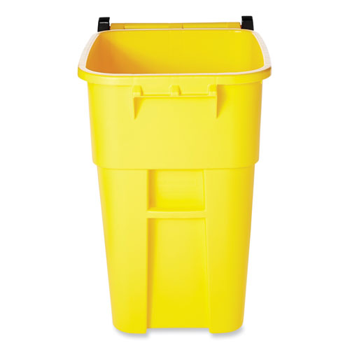 Picture of Square Brute Rollout Container, 50 gal, Molded Plastic, Yellow