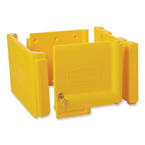 Picture of Locking Cabinet, For Rubbermaid Commercial Cleaning Carts, Yellow