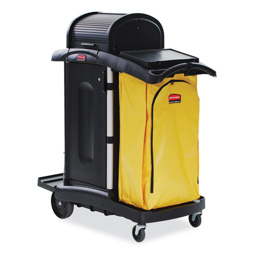 Picture of Vinyl Cleaning Cart Bag for Rubbermaid Commercial 9T76, 9T77 and 9T78, 34 gal, 17.5" x 10.5" x 33", Yellow