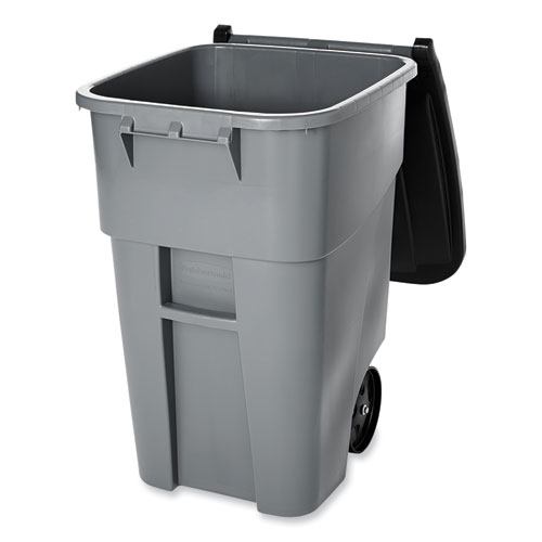 Picture of Square Brute Rollout Container, 50 gal, Molded Plastic, Gray