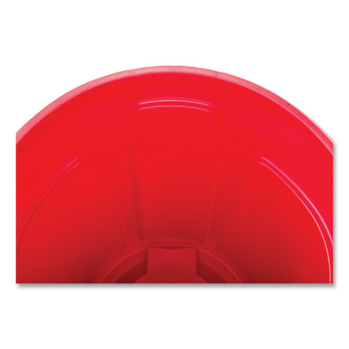 Picture of Vented Round Brute Container, 32 gal, Plastic, Red