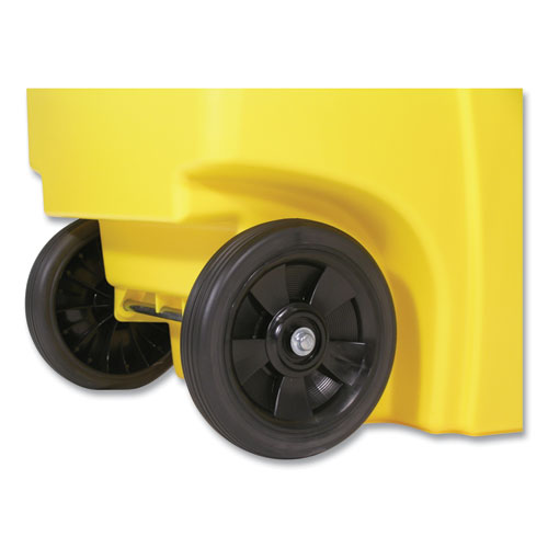 Picture of Square Brute Rollout Container, 50 gal, Molded Plastic, Yellow