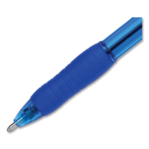 Picture of Profile Ballpoint Pen, Retractable, Bold 1.4 mm, Blue Ink, Translucent Blue Barrel, 36/Pack