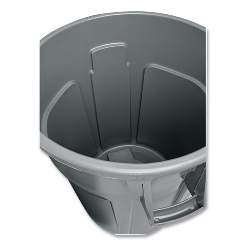 Picture of Vented Round Brute Container, 55 gal, Plastic, Gray