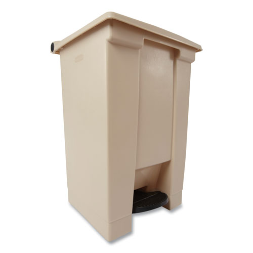 Picture of Indoor Utility Step-On Waste Container, 12 gal, Plastic, Beige