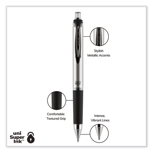 Picture of 207 Impact Gel Pen, Retractable, Bold 1 mm, Black Ink, Black Barrel