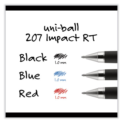 Picture of 207 Impact Gel Pen, Retractable, Bold 1 mm, Red Ink, Black/Red Barrel