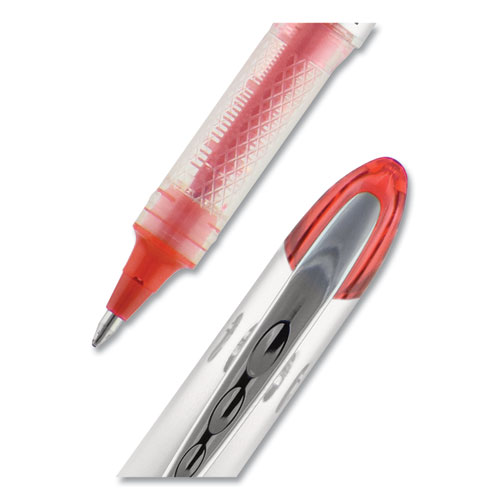 Picture of VISION ELITE Hybrid Gel Pen, Stick, Bold 0.8 mm, Red Ink, White/Red/Clear Barrel