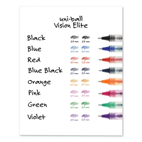 Picture of VISION ELITE Hybrid Gel Pen, Stick, Bold 0.8 mm, Red Ink, White/Red/Clear Barrel