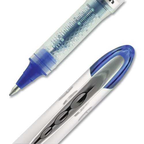 Picture of VISION ELITE Hybrid Gel Pen, Stick, Bold 0.8 mm, Blue Ink, White/Blue/Clear Barrel