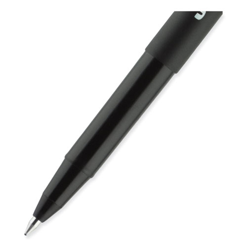 Picture of ONYX Roller Ball Pen, Stick, Fine 0.7 mm, Black Ink, Black Barrel, 72/Pack