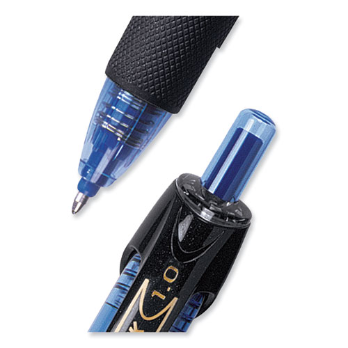 Picture of Power Tank RT Ballpoint Pen, Retractable, Bold 1 mm, Blue Ink, Translucent Blue/Black Barrel, Dozen