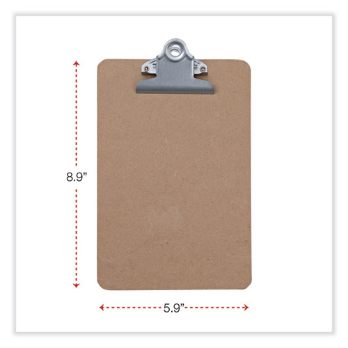 Picture of Hardboard Clipboard, 0.75" Clip Capacity, Holds 5 x 8 Sheets, Brown, 3/Pack