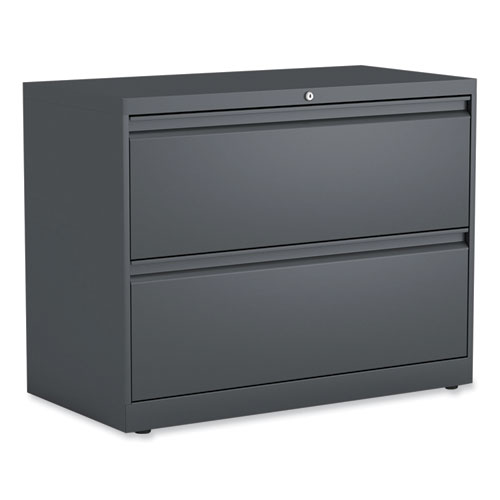 Picture of Lateral File, 2 Legal/Letter/A4/A5-Size File Drawers, Charcoal, 36" x 18.63" x 28"