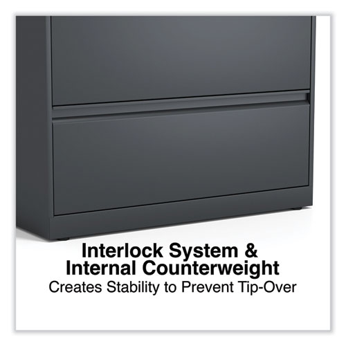 Picture of Lateral File, 2 Legal/Letter/A4/A5-Size File Drawers, Charcoal, 36" x 18.63" x 28"